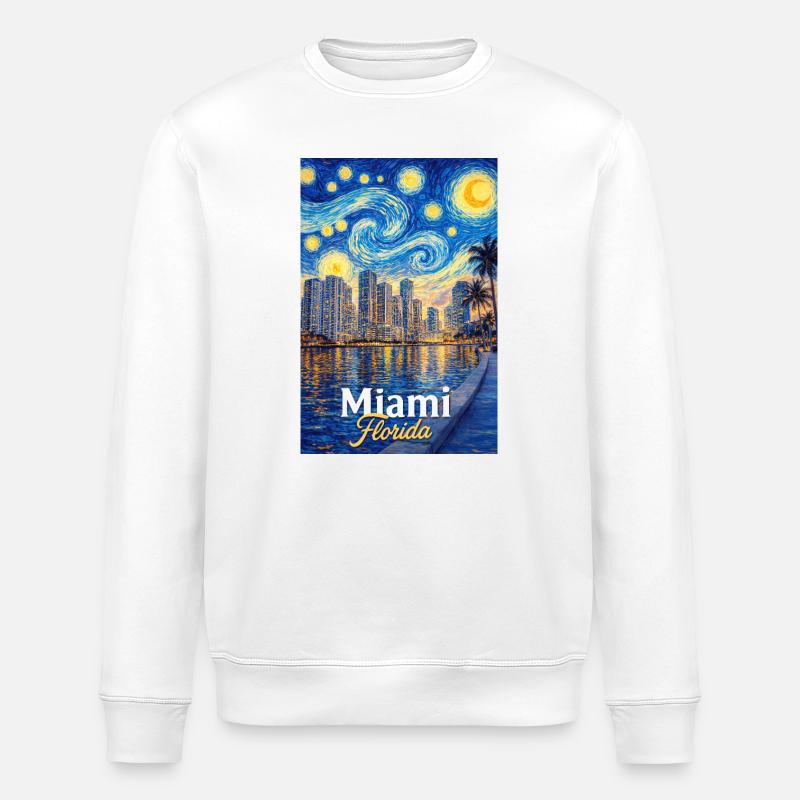 Miami Florida - Stanley/Stella Unisex Bio-Sweatshirt ROLLER - Weiß