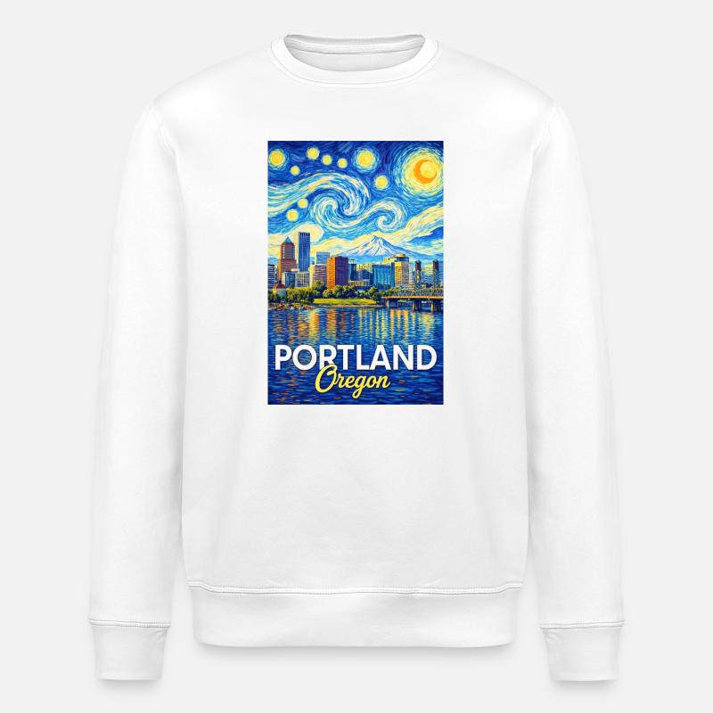 Portland Oregon - Stanley/Stella Unisex Bio-Sweatshirt ROLLER - Weiß