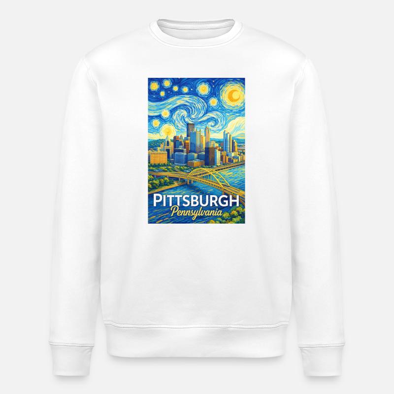Pittsburgh, Pennsylvanie - Sweat bio ROLLER Stanley/Stella Unisexe - blanc