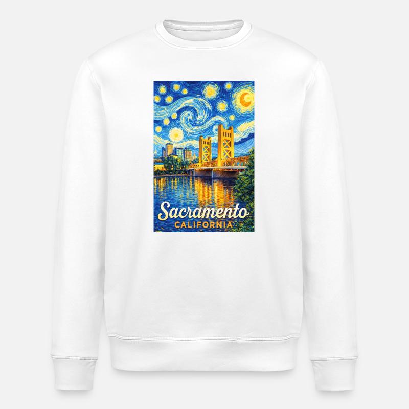 Sacramento California - Stanley/Stella Unisex Bio-Sweatshirt ROLLER - Weiß