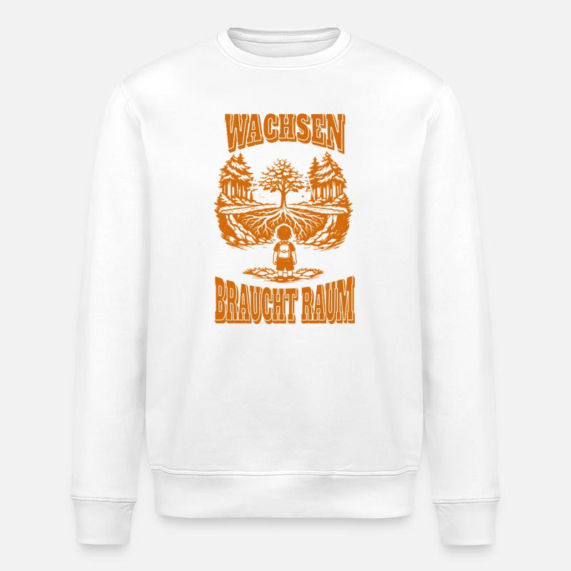 Wachsen braucht Raum - Stanley/Stella Unisex Bio-Sweatshirt ROLLER - Weiß