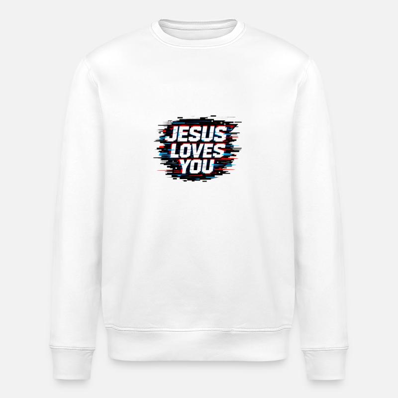 Bug de Jésus t’aime - Sweat bio ROLLER Stanley/Stella Unisexe - blanc