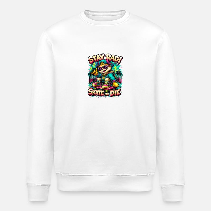 Reste Rad Skate Cat - Sweat bio ROLLER Stanley/Stella Unisexe - blanc