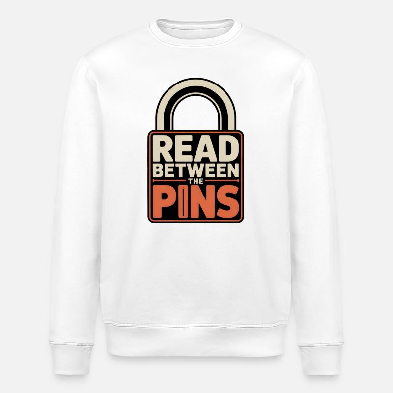Read Between Pins | Lockpicking Insider - Stanley/Stella ROLLER Unisex Organic Sweatshirt - white