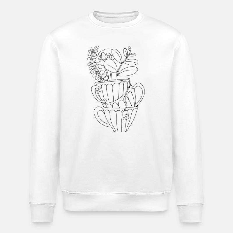 Minimalistisches Teeetikett - Stanley/Stella Unisex Bio-Sweatshirt ROLLER - Weiß
