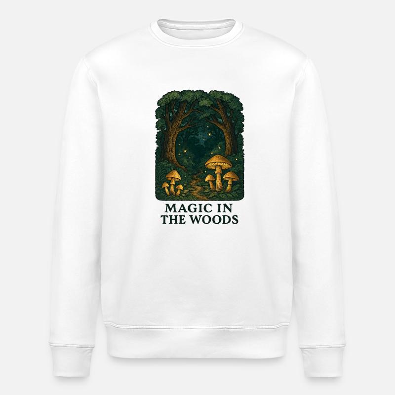 Waldzauber Pilzlandschaft - Stanley/Stella Unisex Bio-Sweatshirt ROLLER - Weiß