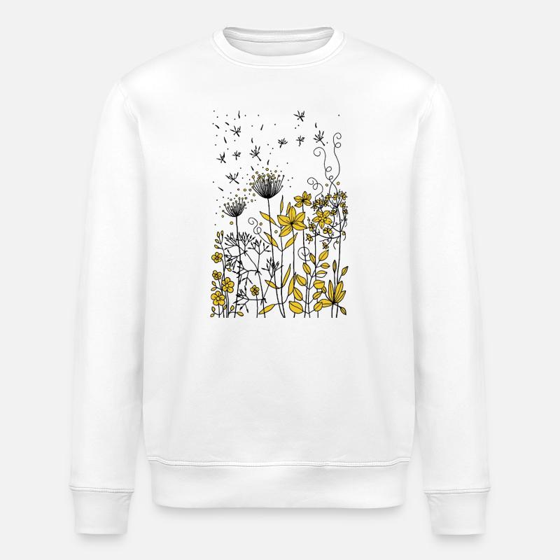 Blumen - Stanley/Stella Unisex Bio-Sweatshirt ROLLER - Weiß
