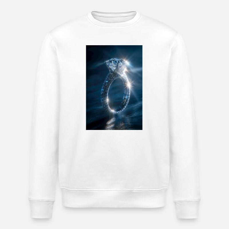 Diamantring-Glanz - Stanley/Stella Unisex Bio-Sweatshirt ROLLER - Weiß