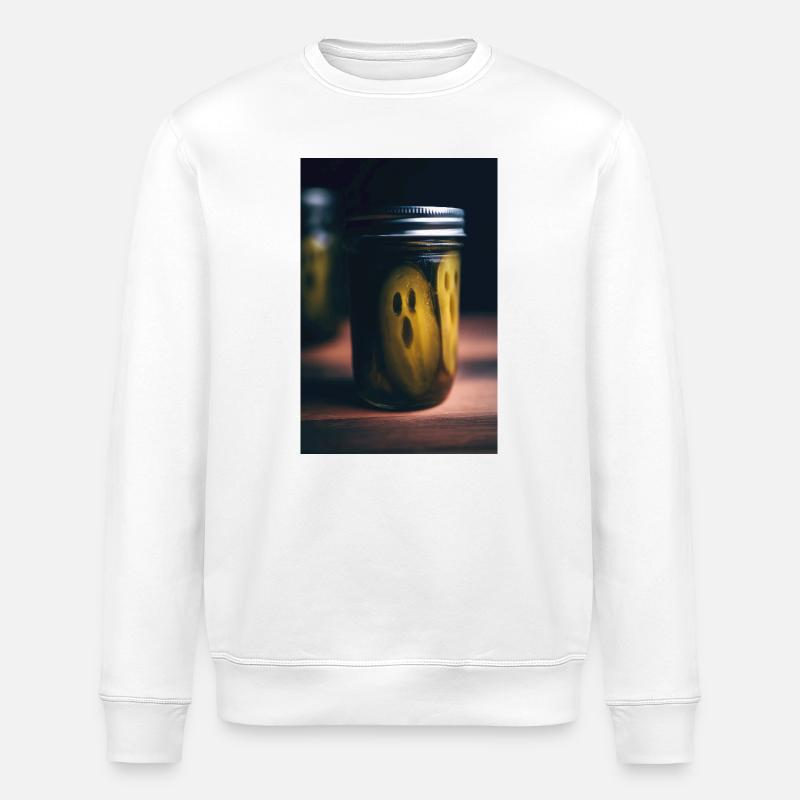 Geister des Spukgurkenglases - Stanley/Stella Unisex Bio-Sweatshirt ROLLER - Weiß