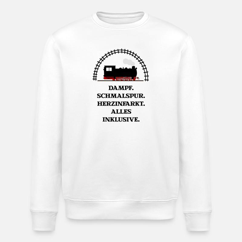 Dampf Schmalspur Herzinfarkt - Stanley/Stella Unisex Bio-Sweatshirt ROLLER - Weiß