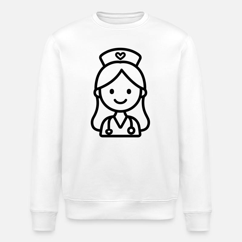 nurse - Stanley/Stella ROLLER Unisex Organic Sweatshirt - white