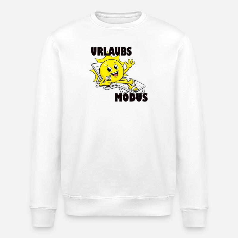 Urlaubsmodus, Urlaub - Stanley/Stella Unisex Bio-Sweatshirt ROLLER - Weiß