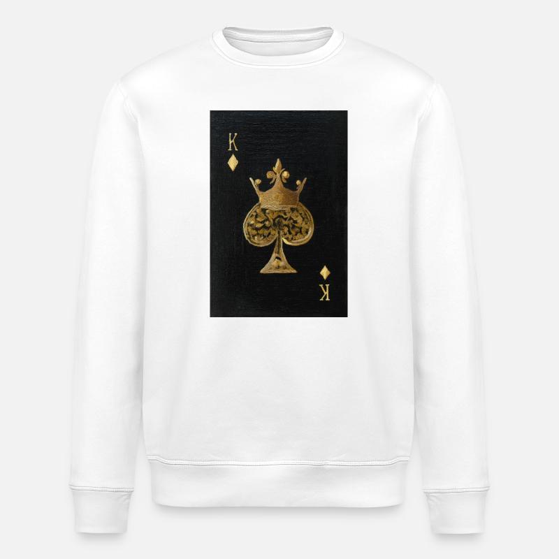 Roi de pique doré - Sweat bio ROLLER Stanley/Stella Unisexe - blanc