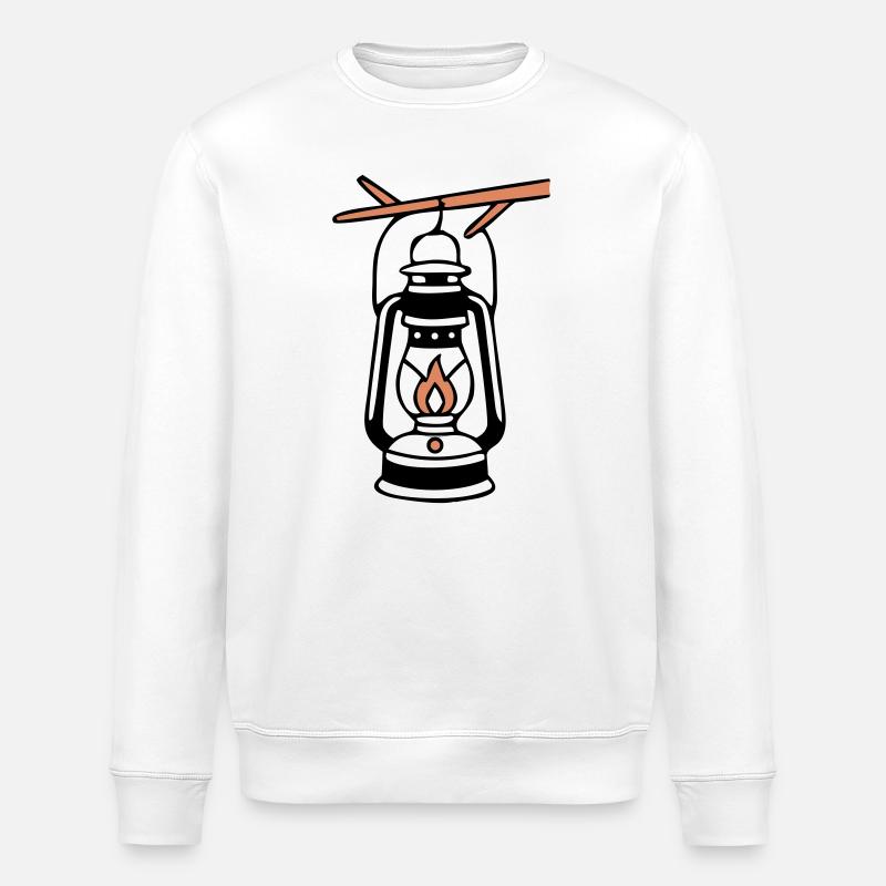Lantern Branch Forest Bushcraft - Stanley/Stella ROLLER Unisex Organic Sweatshirt - white