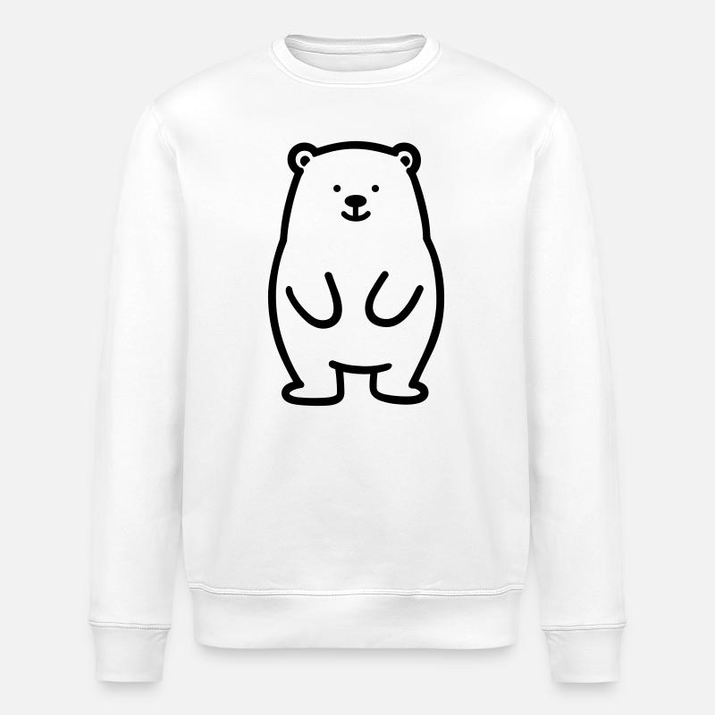 Bärenjunges - Stanley/Stella Unisex Bio-Sweatshirt ROLLER - Weiß