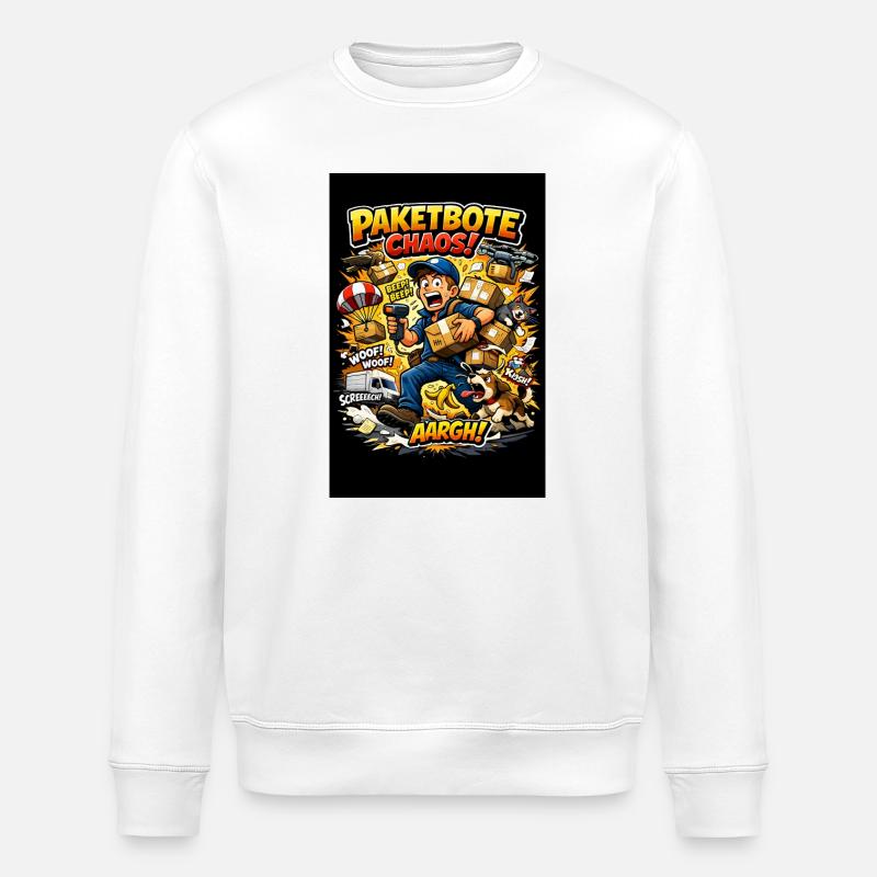 Paketbote Chaos Action - Stanley/Stella Unisex Bio-Sweatshirt ROLLER - Weiß