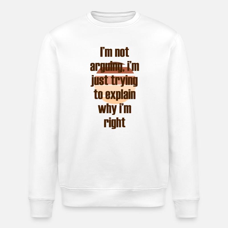 Lustige Inschrift - Stanley/Stella Unisex Bio-Sweatshirt ROLLER - Weiß