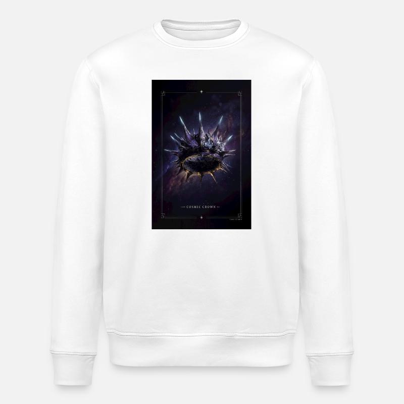 Kosmischer Kronennebelring - Stanley/Stella Unisex Bio-Sweatshirt ROLLER - Weiß
