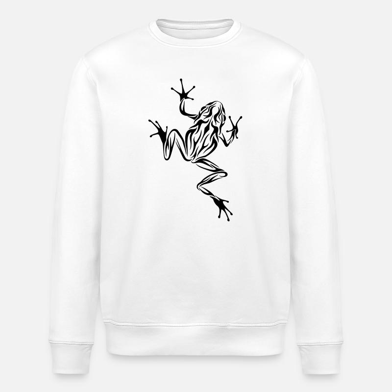 Frosch Tribal-Style - Stanley/Stella Unisex Bio-Sweatshirt ROLLER - Weiß