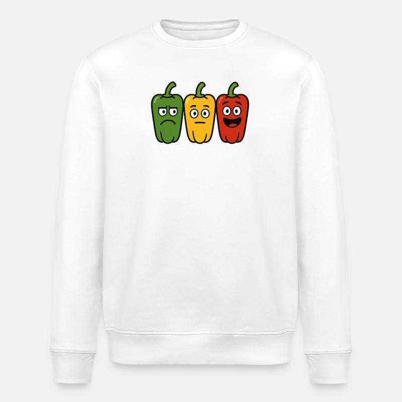 Stimmungsvolle Paprika - Stanley/Stella Unisex Bio-Sweatshirt ROLLER - Weiß