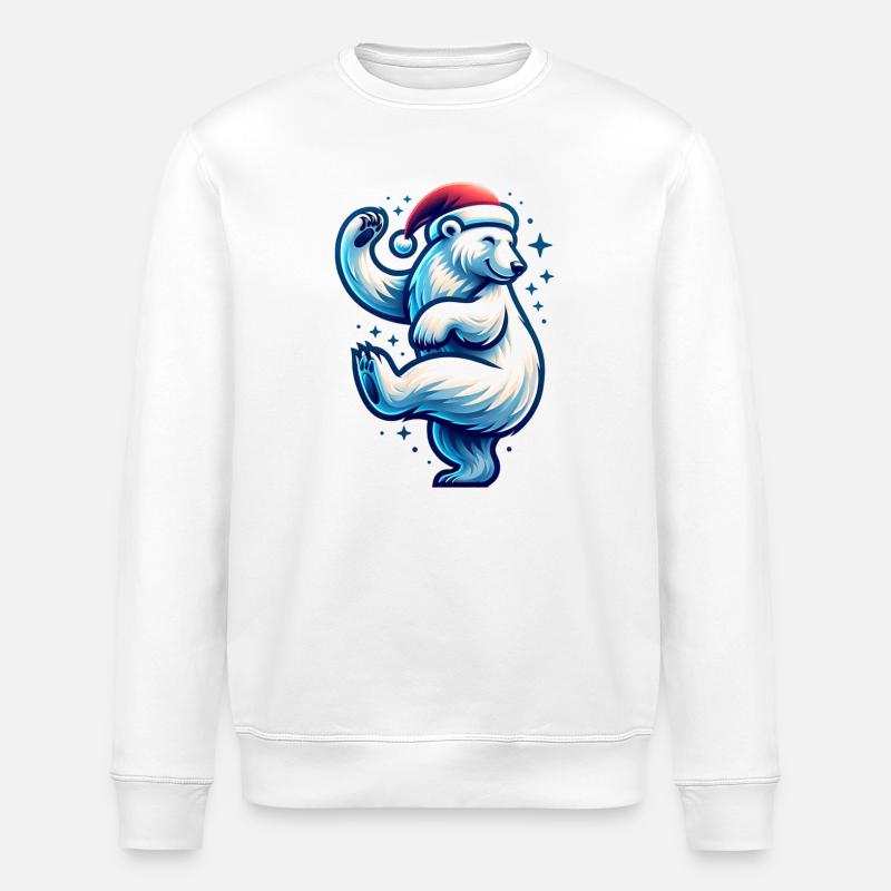 Ours blanc - Sweat bio ROLLER Stanley/Stella Unisexe - blanc