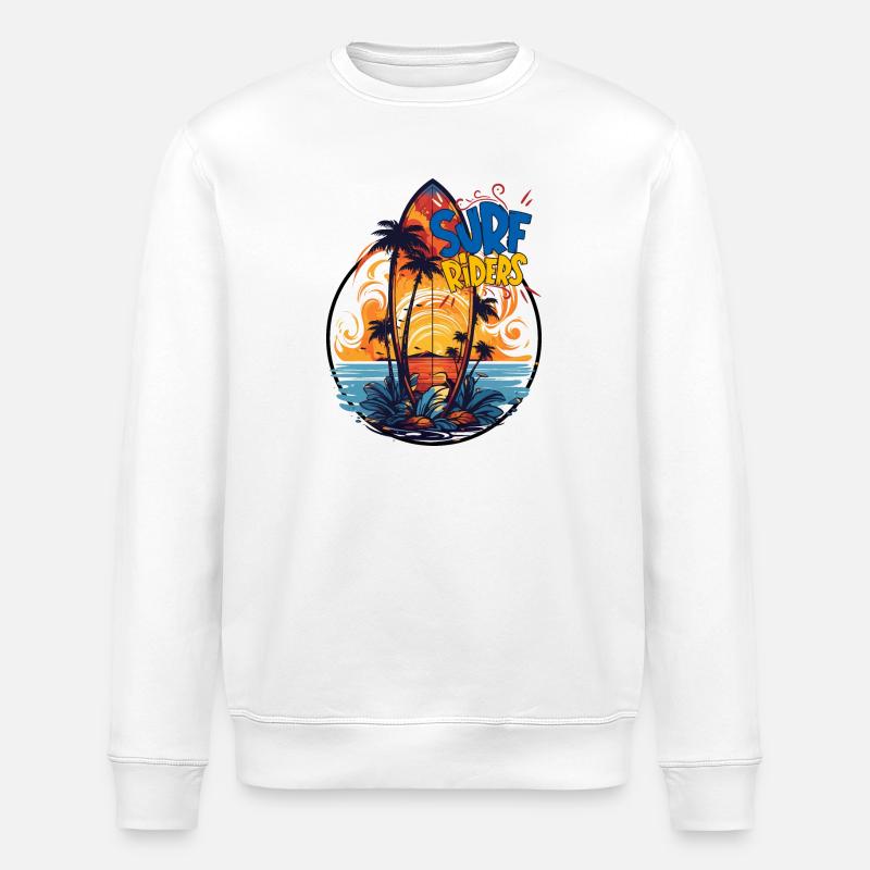 SURF RIDERS! - Stanley/Stella Unisex Bio-Sweatshirt ROLLER - Weiß