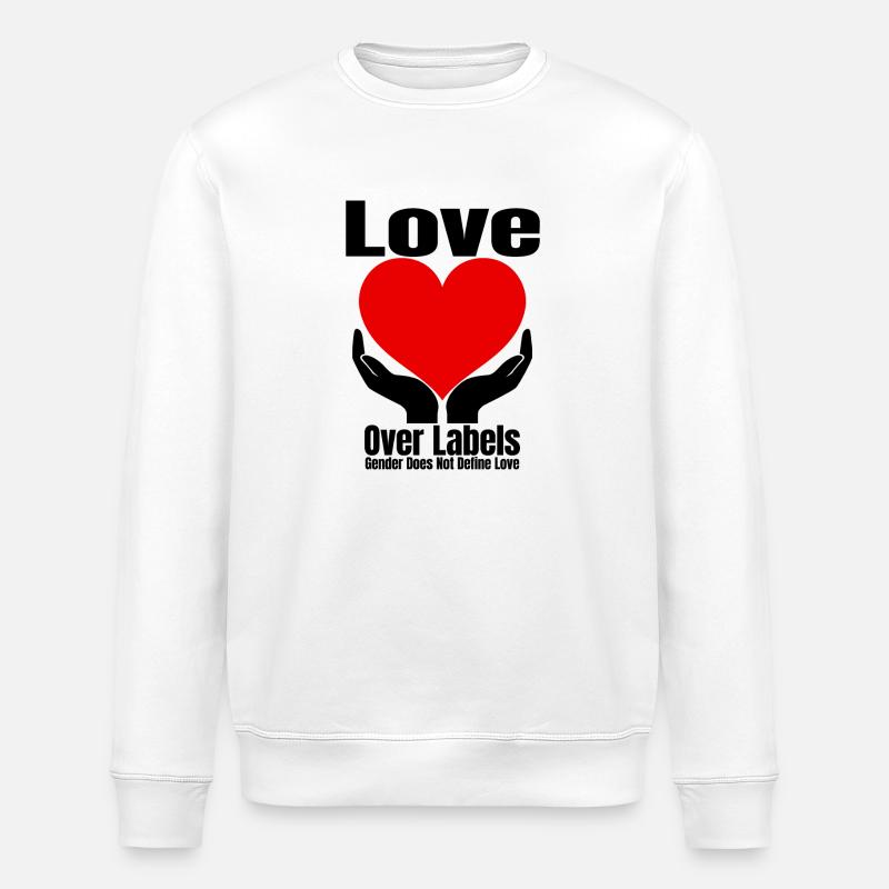 Love Over Labels - Stanley/Stella Unisex Bio-Sweatshirt ROLLER - Weiß