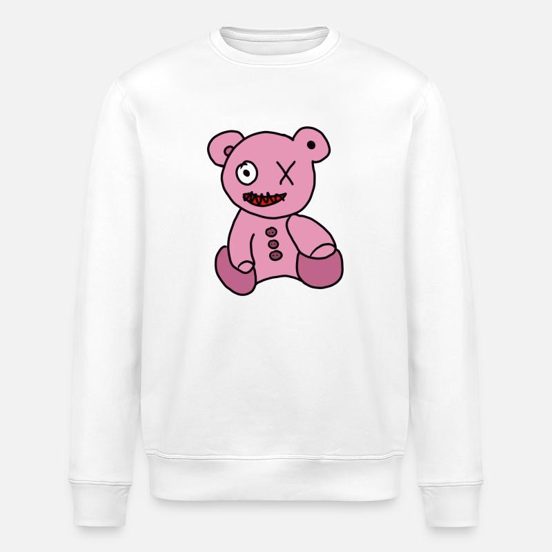 Bad Boy Teddy - Stanley/Stella Unisex Bio-Sweatshirt ROLLER - Weiß