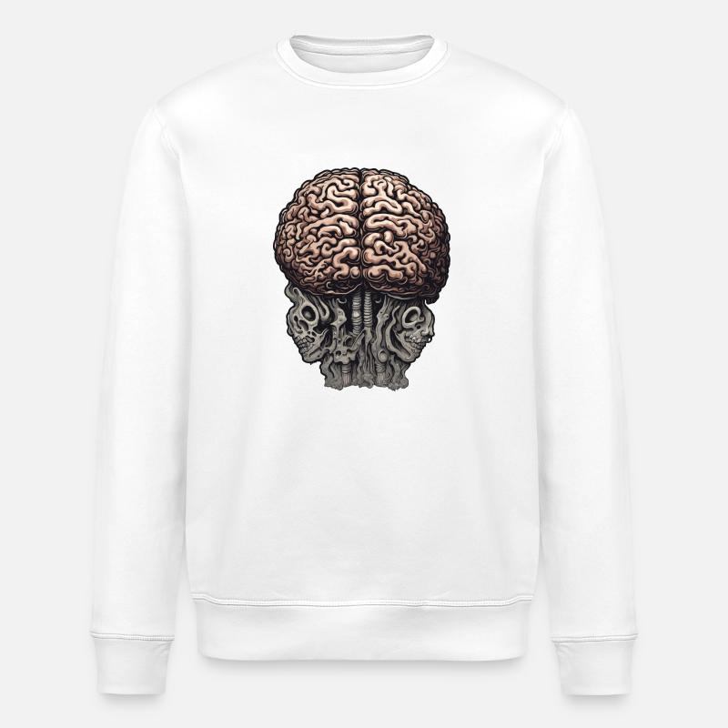 Cerveau / Connaissance / Intelligence / Intelligent / Penser - Sweat bio ROLLER Stanley/Stella Unisexe - blanc