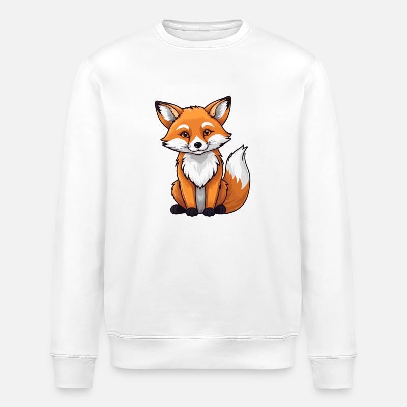 Fuchs Illustration - Stanley/Stella Unisex Bio-Sweatshirt ROLLER - Weiß