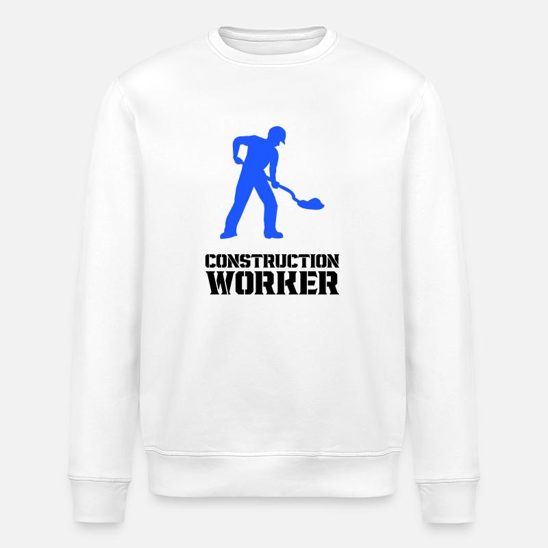 bauarbeiter baustelle worker - Stanley/Stella Unisex Bio-Sweatshirt ROLLER - Weiß