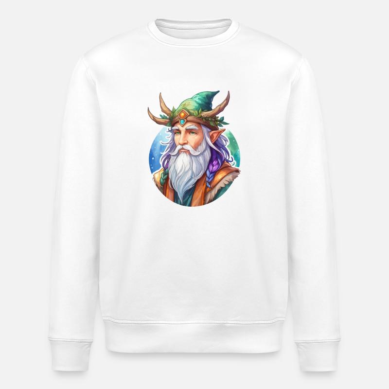 Aquarelles de druide - Sweat bio ROLLER Stanley/Stella Unisexe - blanc