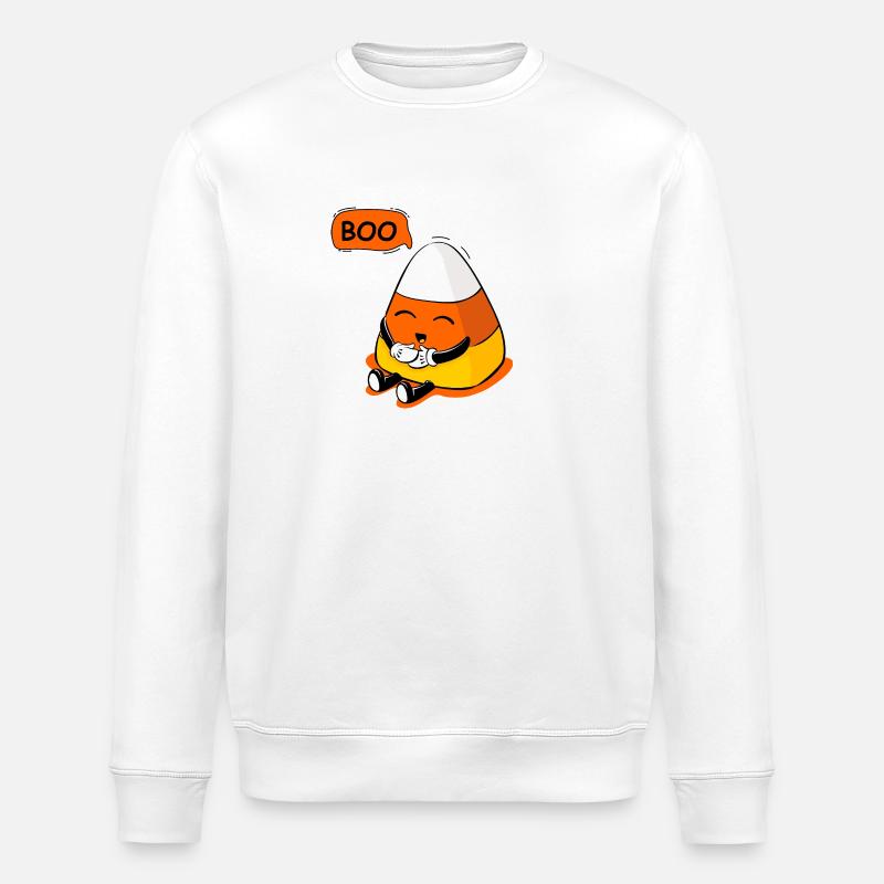 Spooky candy and halloween - Stanley/Stella ROLLER Unisex Organic Sweatshirt - white