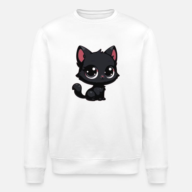 Baby-Katze - Stanley/Stella Unisex Bio-Sweatshirt ROLLER - Weiß