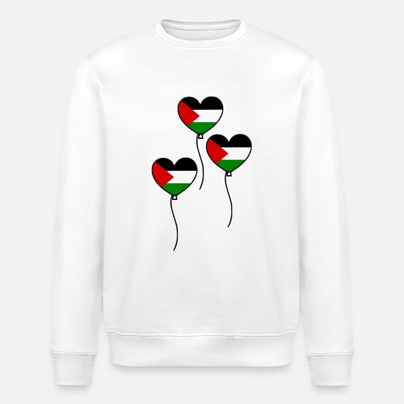 Palästina - Stanley/Stella Unisex Bio-Sweatshirt ROLLER - Weiß