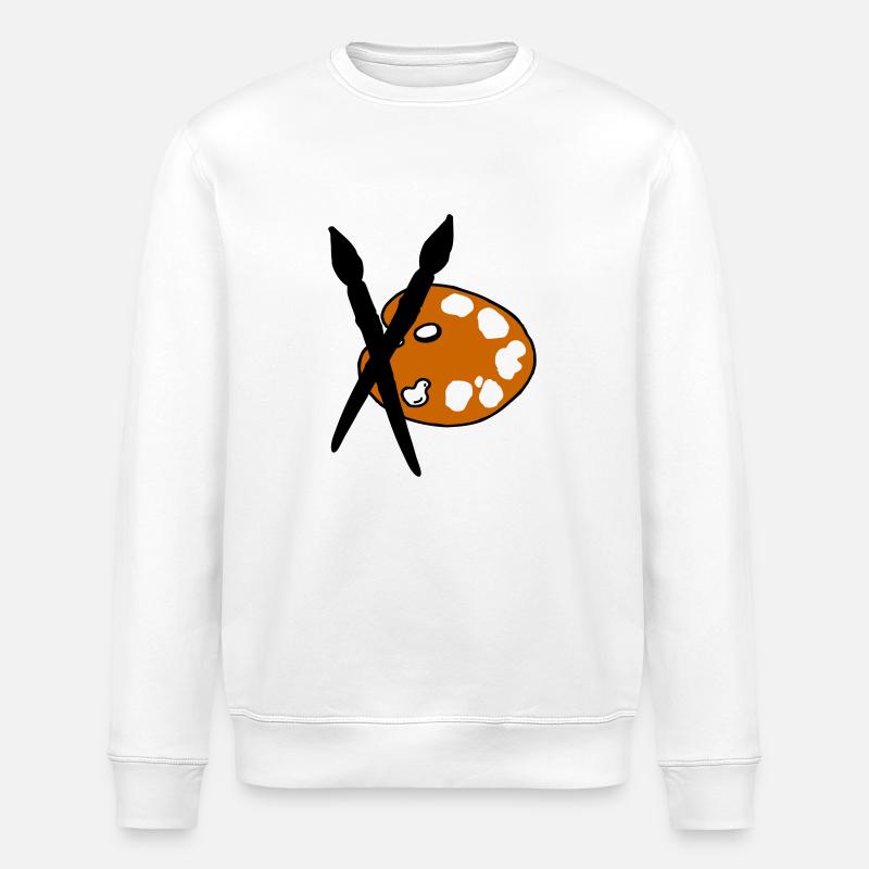 Artist - Painter - Brushes - Stanley/Stella ROLLER Unisex Organic Sweatshirt - white