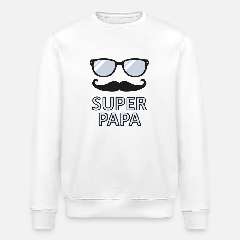 super papa - Sweat bio ROLLER Stanley/Stella Unisexe - blanc