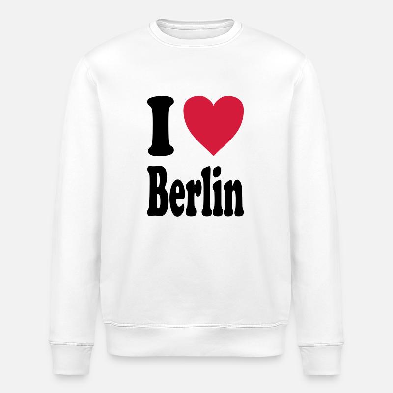 J'adore Berlin - Sweat bio ROLLER Stanley/Stella Unisexe - blanc
