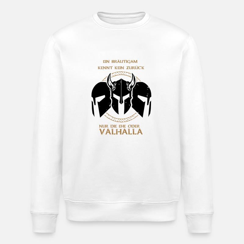 Valhalla Junggesellenabschied - Stanley/Stella Unisex Bio-Sweatshirt ROLLER - Weiß