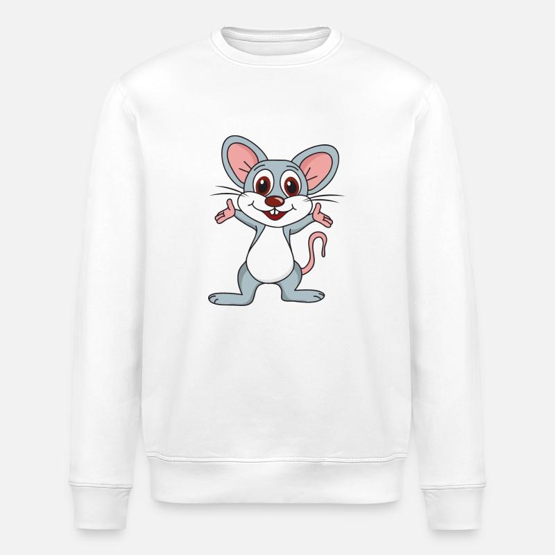 mouse - Stanley/Stella ROLLER Unisex Organic Sweatshirt - white
