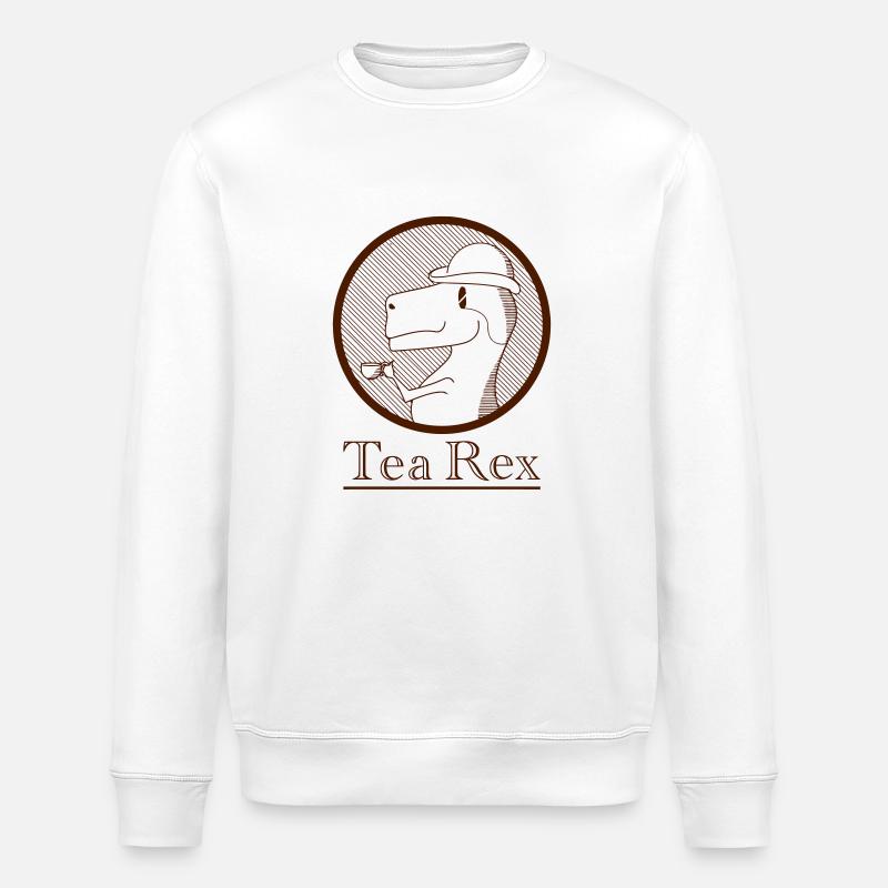 Tea Rex - Stanley/Stella ROLLER Unisex Organic Sweatshirt - white