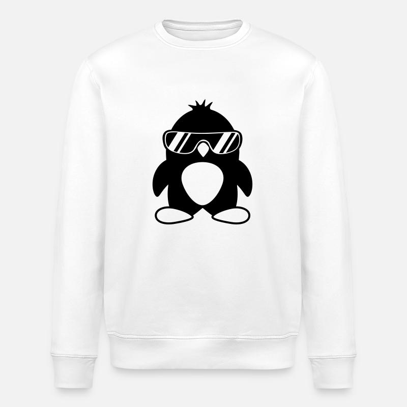 Cool Penguin - Stanley/Stella ROLLER Unisex Organic Sweatshirt - white