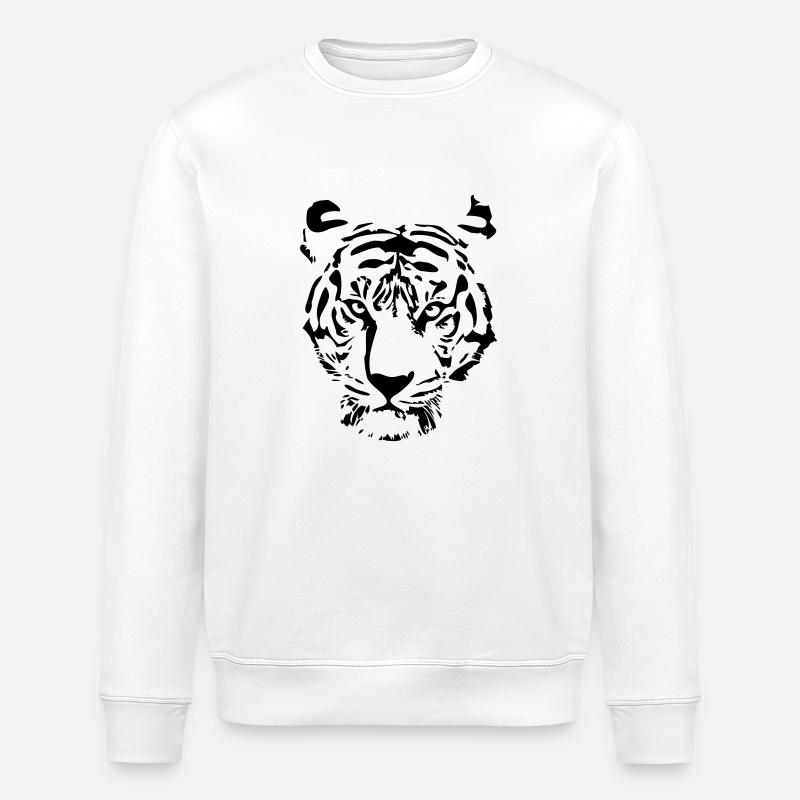 white tiger - Stanley/Stella Unisex Bio-Sweatshirt ROLLER - Weiß