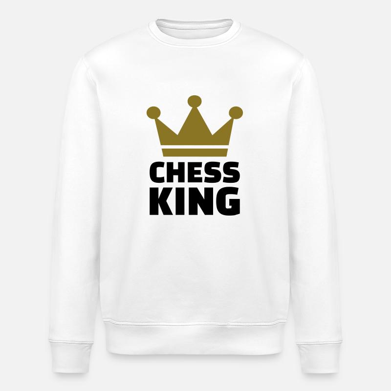 Chess King - Stanley/Stella ROLLER Unisex Organic Sweatshirt - white