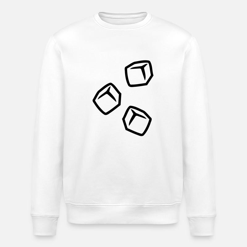 Cube de glace - Sweat bio ROLLER Stanley/Stella Unisexe - blanc
