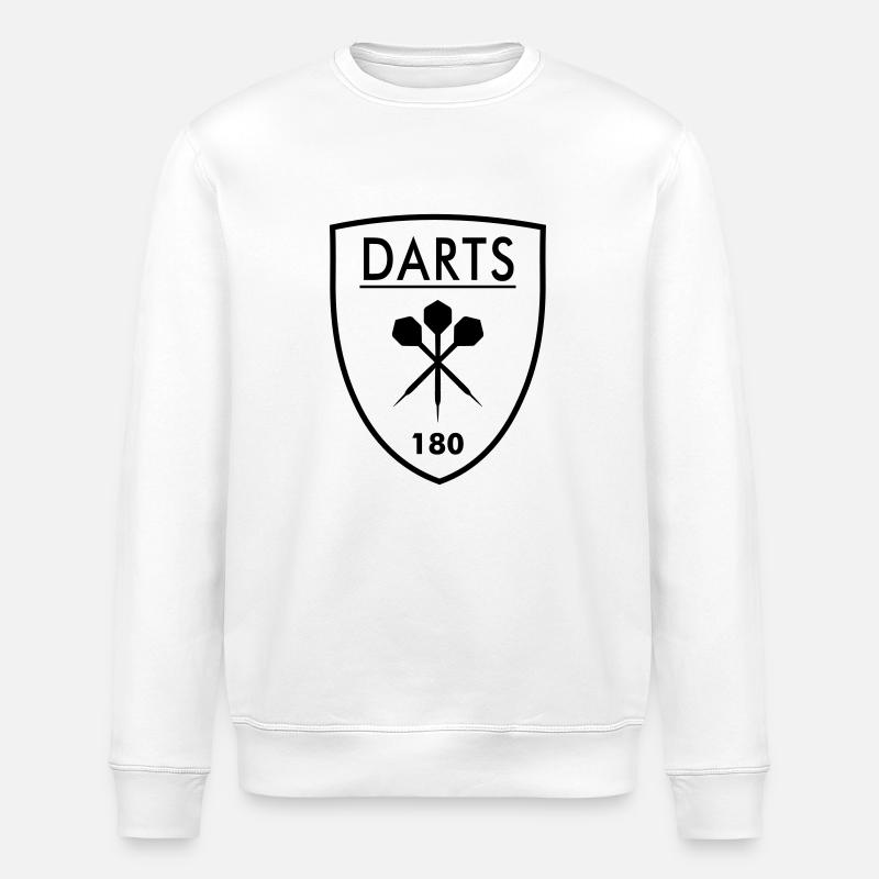Darts Crest - Dart Wappen - Stanley/Stella Unisex Bio-Sweatshirt ROLLER - Weiß
