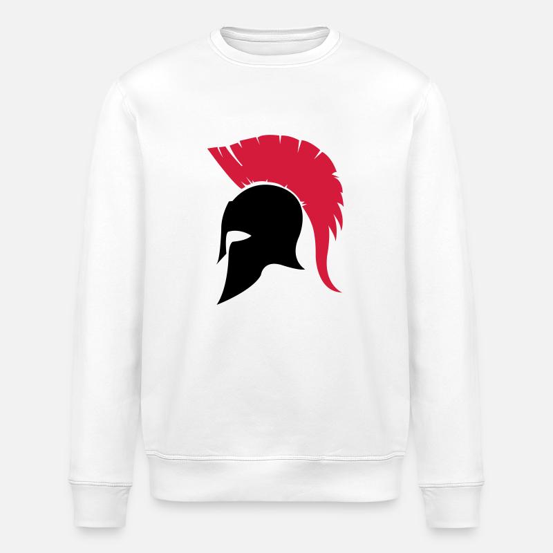 sparta_helm02 - Stanley/Stella Unisex Bio-Sweatshirt ROLLER - Weiß