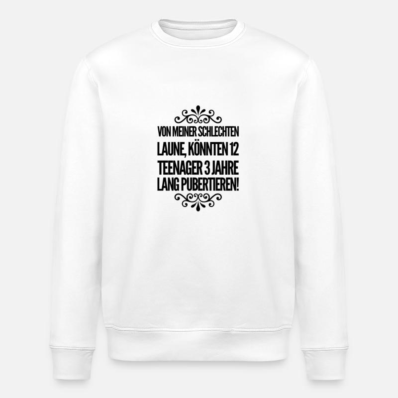 schlechte Laune - Stanley/Stella Unisex Bio-Sweatshirt ROLLER - Weiß