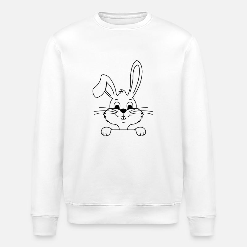 bunny_01 - Stanley/Stella ROLLER Unisex Organic Sweatshirt - white