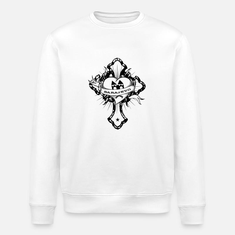 Sarajevo - Stanley/Stella ROLLER Unisex Organic Sweatshirt - white